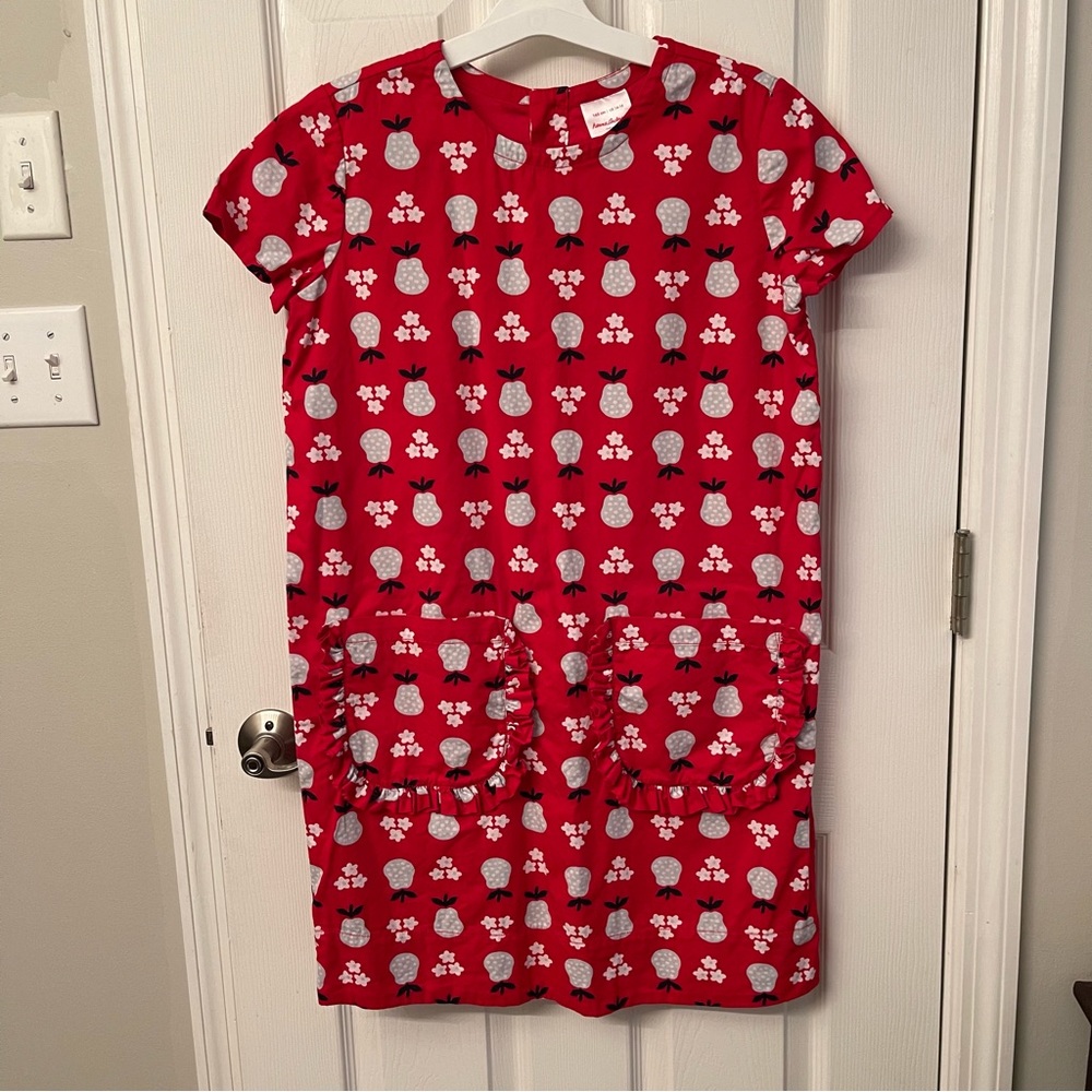 Hanna Andersson Girls 160 Red Dress Pear 14 16